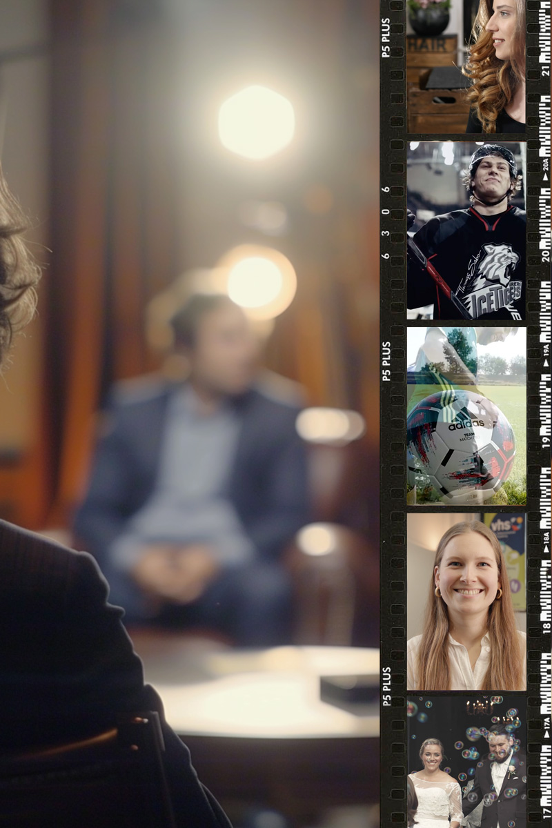 Bildcollage aus Produktionen der Aslan Filmwerkstatt