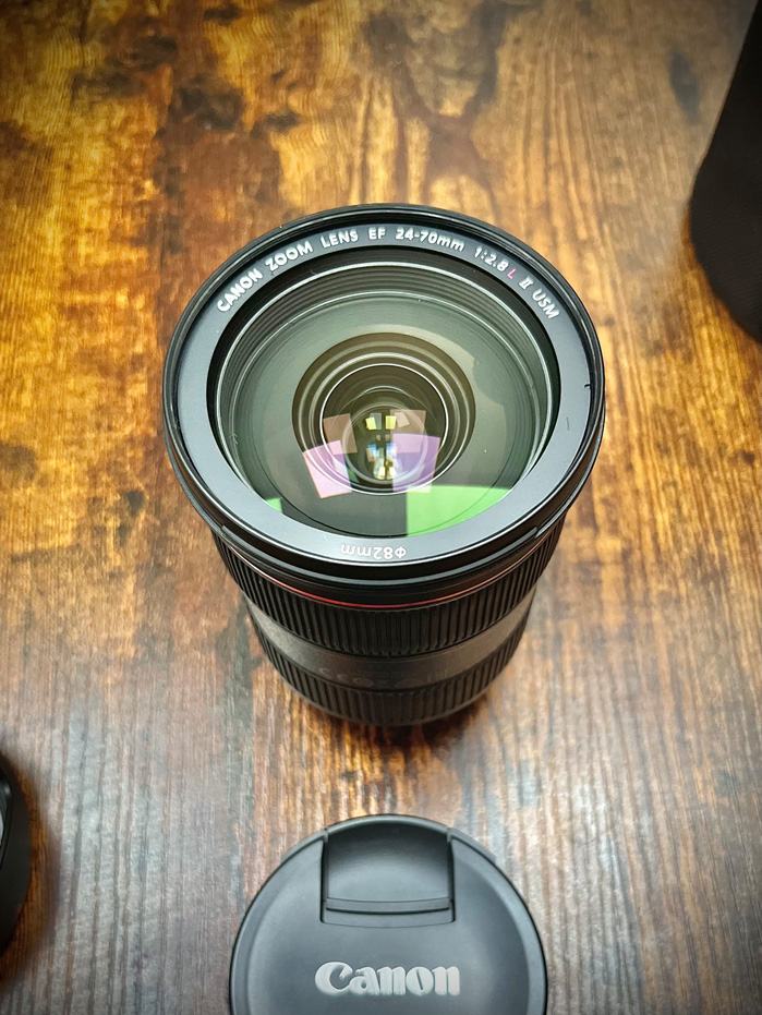 Canon EF 24-70mm – Frontlinse Draufsicht