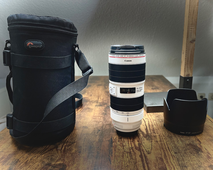 Canon EF 70-200mm – mit Tasche und Streulichtblende