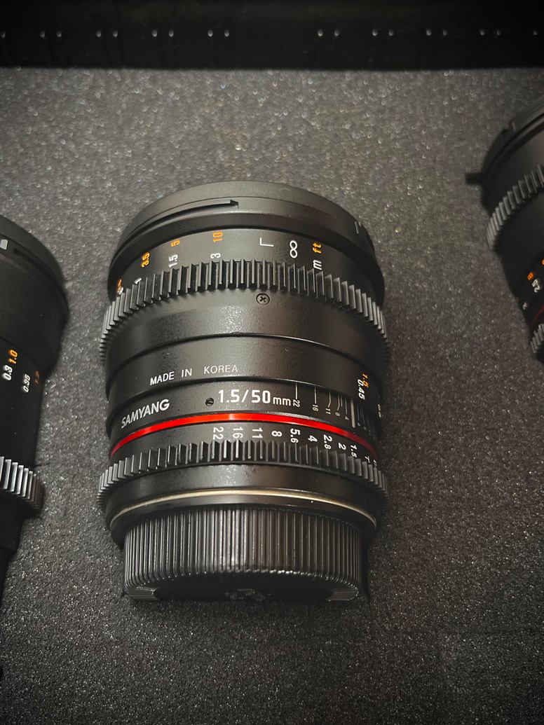 Objektivkoffer – Samyang 50mm T1.5 Detail
